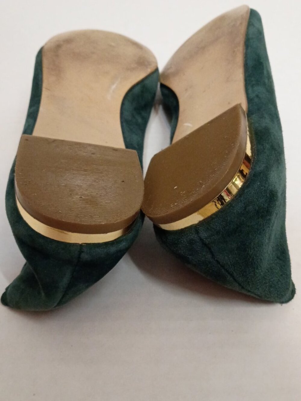 Talbots Penelope Teal Suede Scalloped Ballet Flats Size Women's 6.5M - Picture 7 of 10